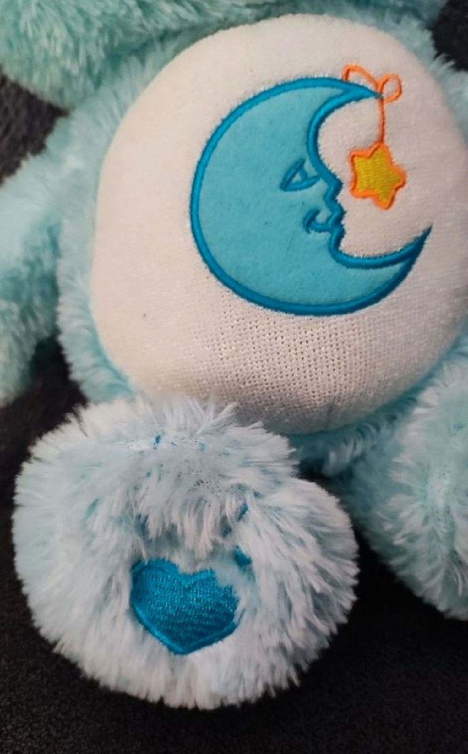 Peluche Bisounours Vintage Phosphorescent Bleu Lune – photo 3